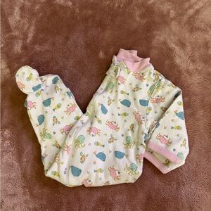 Duck Duck Goose Adorable Pink and Blue Baby Footie